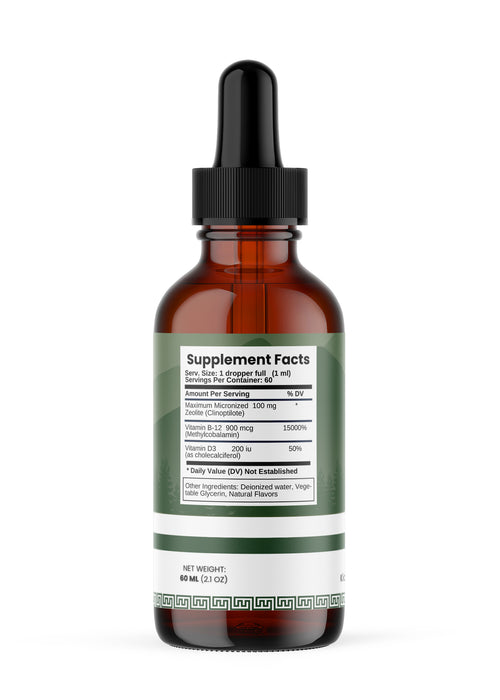 The One Healer detox solution for families, featuring natural zeolite and D3, promoting health and wellness.