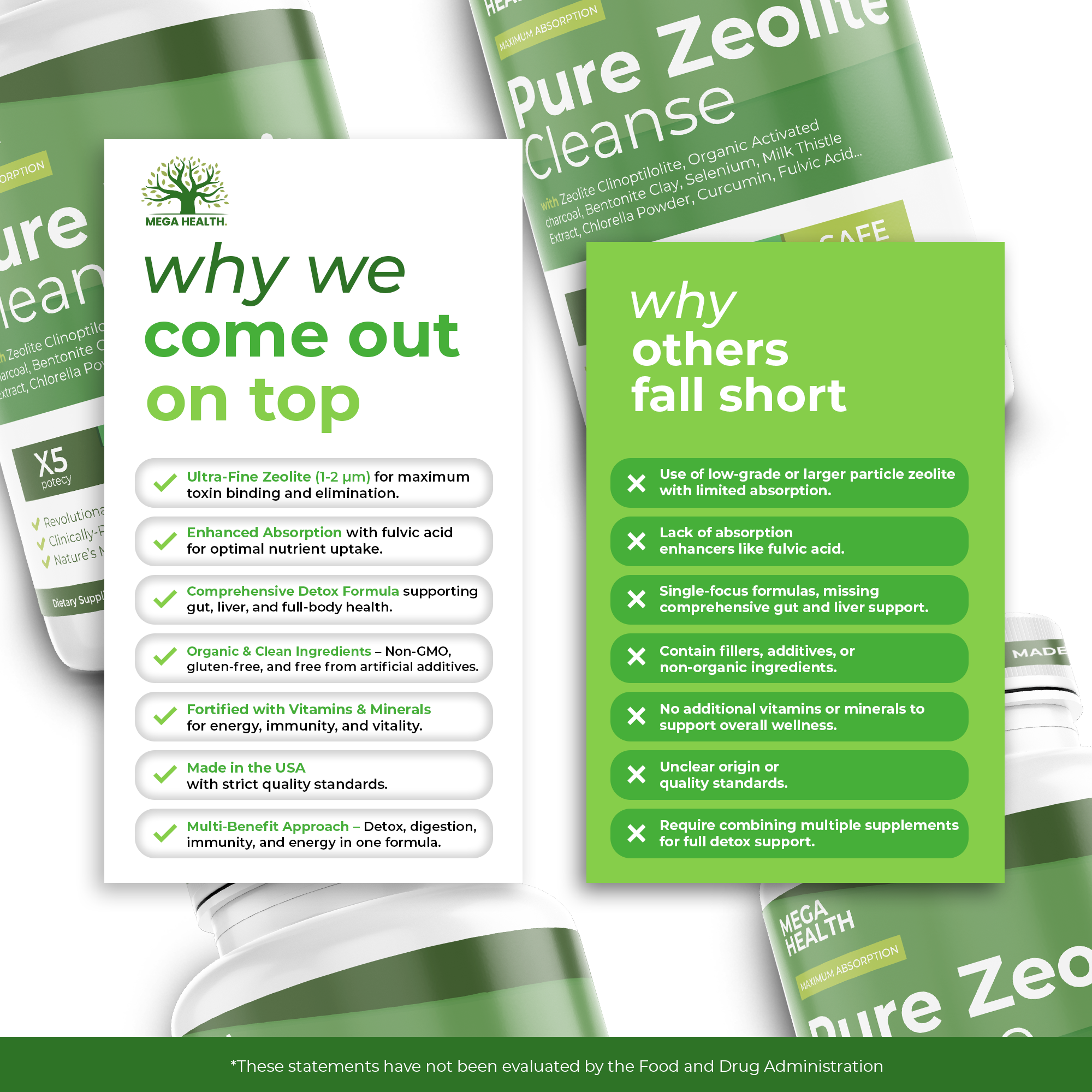 Pure Zeolite Cleanse dietary supplement for toxin removal